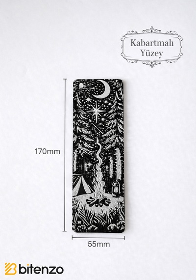 Gece Kampı Temalı Kitap Ayracı