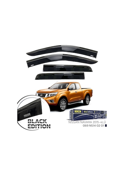 Niken Nissan Navara Np100 Cam Rüzgarlığı Siyah Kromlu Black Edition Niken 2016+