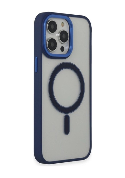 Apple İphone 14 Pro Kılıf Room Magneticsafe Silikon - Lacivert Çok Renkli