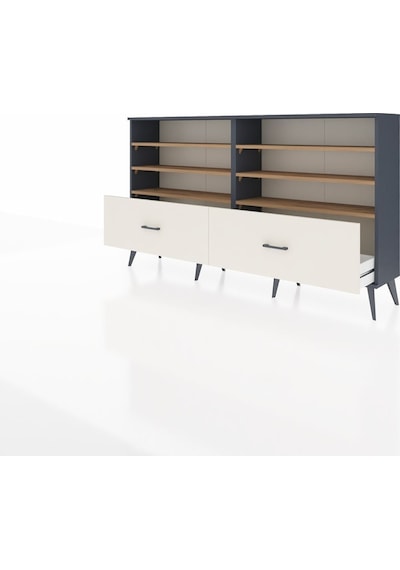 Arges Konsol 6 Raflı 2 Çekmeceli 176x30x99 Antrasit-çam/aytaşı Atlas Çam/aytası - Antrasıt Arges Konsol 6 Raflı 2 Çekmeceli 176x30x99 Antrasit-çam/aytaşı Atlas Çam/aytası - Antrasıt