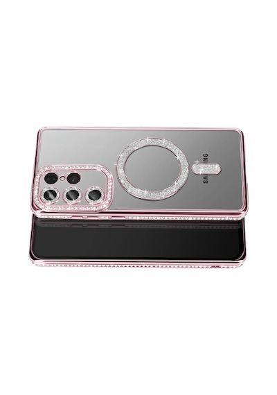 Samsung Uyumlu Galaxy S26 Ultra Joke Simli Magneticsafe Kılıf - Pembe Standart