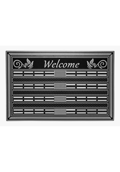 Welcome Hoş Geldiniz Kapı Önü Paspası Gri Rengi
