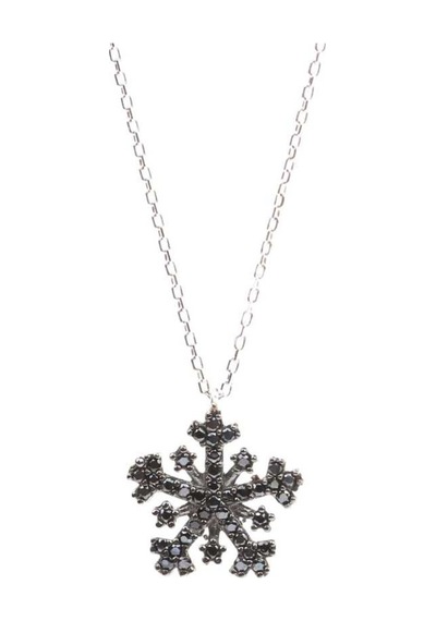925 Ayar Gümüş Kar Tanesi Kolye, Beyaz 63647615