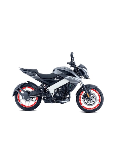 Bajaj Pulsar Ns200 Kırmızı Iç Dış Yazılı Jant Sticker Modeli
