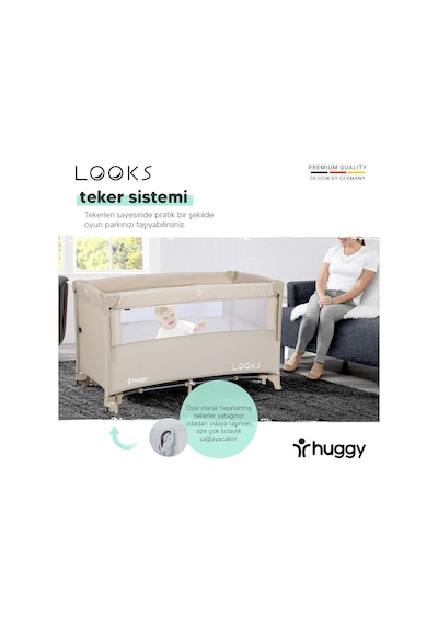 Huggy Looks 5 In 1 Anne Yani Park Yatak Oyun Parkı+Yatak