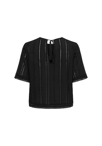Only Onllıa Ss Emb Top Wvn Kadın Siyah Bluz - 15383837