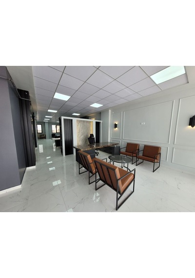 Azra Mobilya Deri Taba Berjer Metal Iskandinav Koltuk - Ofis Büro Koltuğu - - Balkon Mobilyası - Siyah Metal - Taba