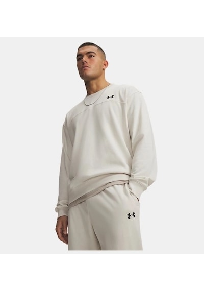 Under Armour Ua Rival Lightweight Crew Erkek Sweatshirt 6009347-110 Ekru