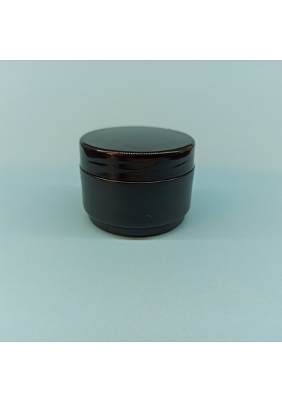 50 Adet 25 Ml Siyah Renk Mini Boş Pomat-Krem-Kozmetik Kutusu