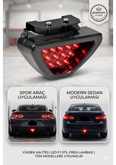 Autobase F1 Arka Stop Ledi Çakarlı Fren Lambası 12v