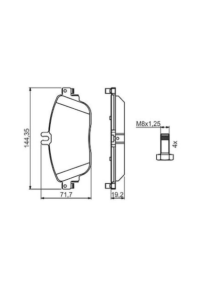 Mercedes B 246 B180Cdi 1.5 2013-2015 Bosch Ön Balata N11.8436