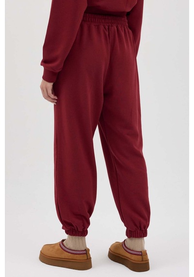 Buly Cozy Beli Lastikli Jogger Eşofman Altı Bordo