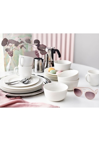 6 Parça Servis Tabağı Meridyendukkan 28 Cm Beyaz Renk Modern Klasik Tabak Yemek-sunum Feldispat Porselen