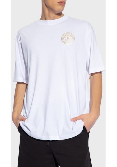 Versace Jeans Couture Erkek T Shirt 76gaht03 Cj00t G03 Beyaz