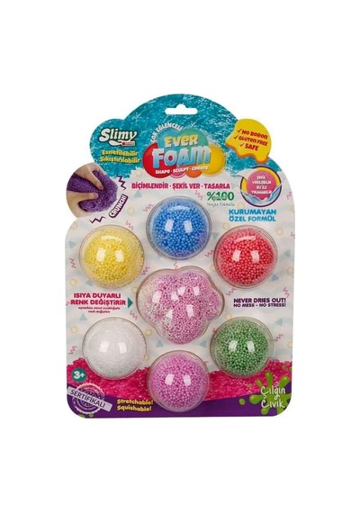 Ever Foam 7 Renkli Slime Mavi