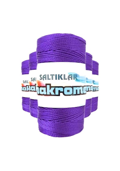 5 Adet Polyester Makrome İpi 4250 Mor 100 gr