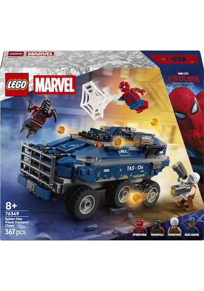 LEGO® ǀ Marvel Örümcek Adam Hapishane Nakliye Aracı Takibi 76349 - 8+ Yaş için 4 Minifigür İçeren Oyuncak Yapım Seti (367 Parça)