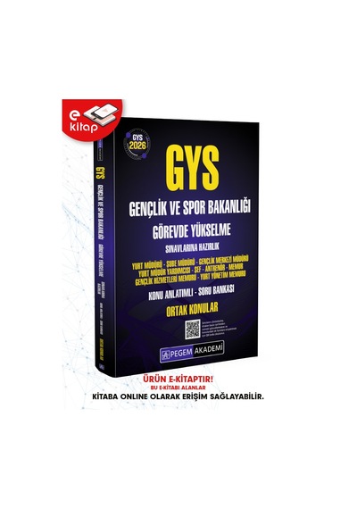 2026 Gys Gençlik Ve Spor Bakanlığı Görevde Yükselme Sınavlarına Hazırlık Konu Anlatımlı Soru Bankası Ortak Konular E-kitap