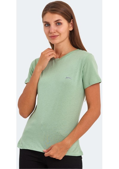 Slazenger KRISTEN I Kadın V Yaka Açık Yeşil Tişört