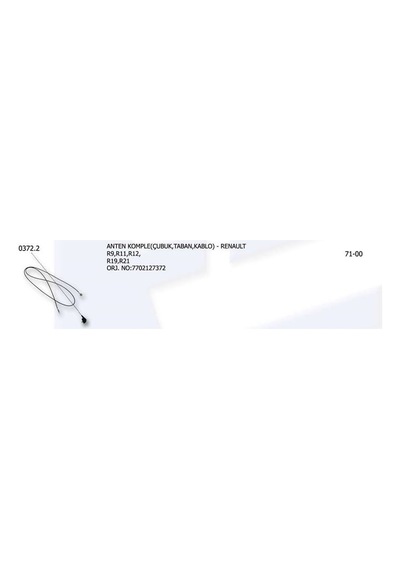 Anten Komple Çubuk Taban Kablo Renault R9- R11- R12- R19- R21 7702127372 . 1 Ad