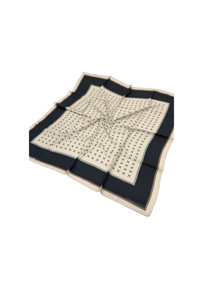 Benetton Desenli Siena Eşarp - 1001 - Siyah