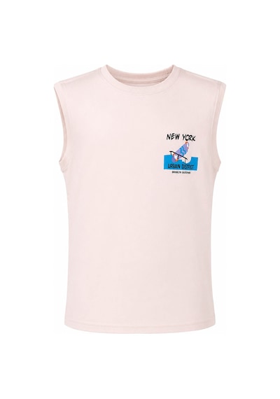 Trender 8045 New York Baskı Bej Erkek Çocuk Atlet 26yss2000044