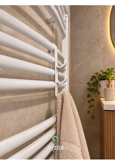 Havlupan Askısı 3 Lü Havlu Askısı Radyatöre Takılan Pratik Kanca Açık Beyaz