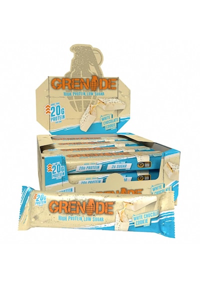 Grenade High Protein, Low Sugar Bar - White Chocolate Cookie, 12 X 60 Gr