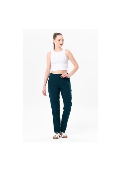 Eliş Şile Bezi Şile Bezi Çift Cepli Unisex Yazlık Pantolon Petrol Ptrl-petrol Petrol