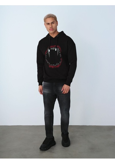 LOFT Oversize Erkek Sweatshirt Lf2036919 Q1.v1 Siyah