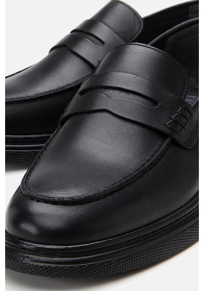 Yaya By Hotiç Hakiki Deri Siyah Erkek Loafer Siyah