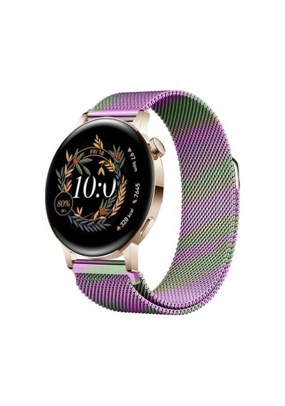 Huawei Watch Gt3 Elegant / Gt2 42mm Uyumlu 20mm Manyetik Milanese Loop Metal Kordon