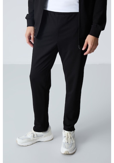 Tommy Life Siyah Pamuklu Kalın Yumuşak Dokulu Comfort Fit Basic Erkek Eşofman Takım - 85260 Siyah