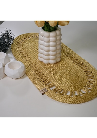 Zengin Design Home 10 Oval Runner Sarı