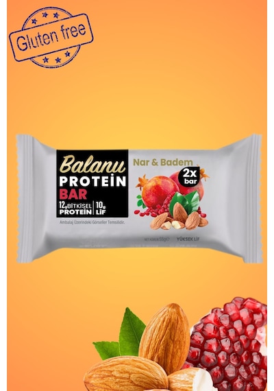 Narlı & Bademli Hurmalı Protein Bar 55gr 2xbar X3 Adet