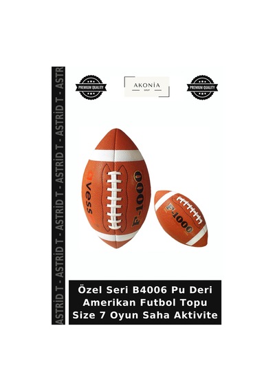 Özel Seri B4006 Pu Deri Amerikan Futbol Topu Size 7 Oyun Saha Aktivite Diğer