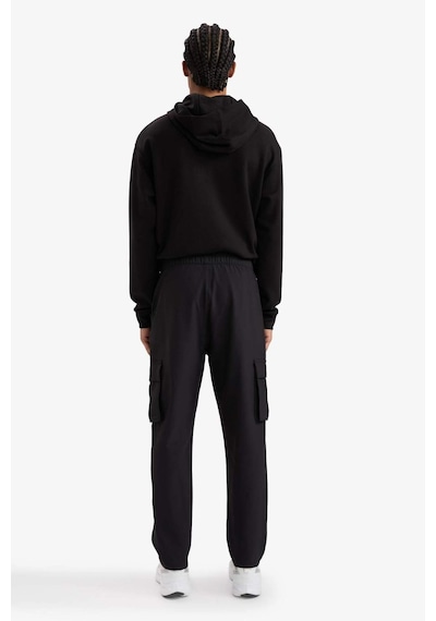 Defacto Defactofit Standart Fit Kargo Cepli Standart Paça Dokuma Sporcu Jogger F2308ax25wnbk81 Siyah