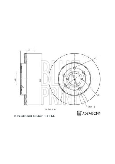 Blue Print Adbp430244 Fren Diski Byd Atto 3 By 13781674