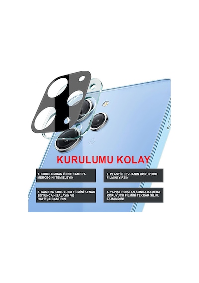 Redmi 12 Uyumlu Kamera Lens Koruyucu Dayanıklı Kamera Koruyucu