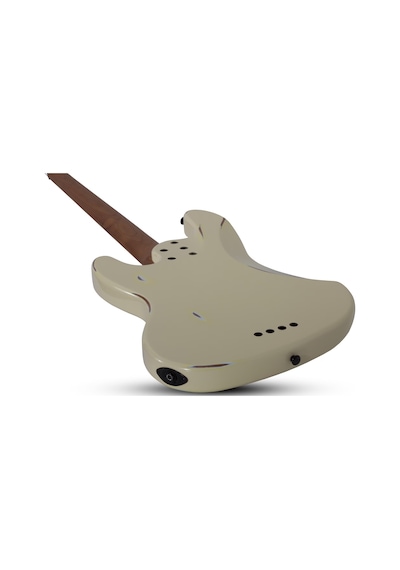 Schecter J-4 Sixx Bas Gitar Worn Ivory