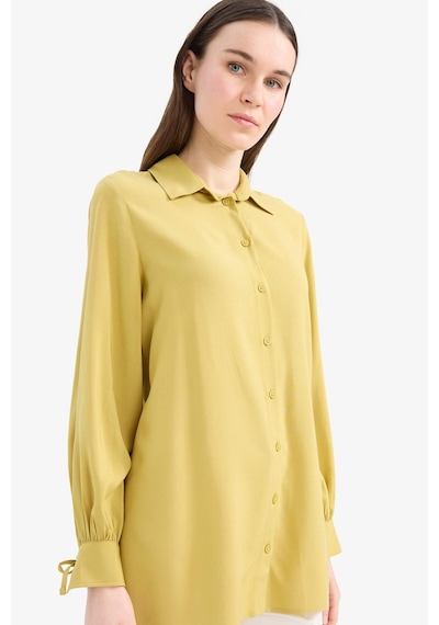 DeFacto Regular Fit Basic Düz Viskon Uzun Kollu Gömlek Tunik D7352AX25SPGN198 DeFacto Regular Fit Basic Düz Viskon Uzun Kollu Gömlek Tunik D7352AX25SPGN198