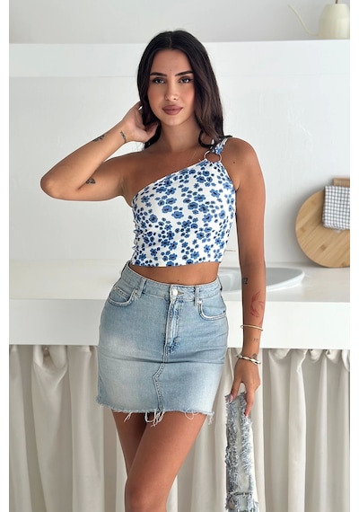Asprin Fashion Tek Omuz Atlet Mavi Mavi