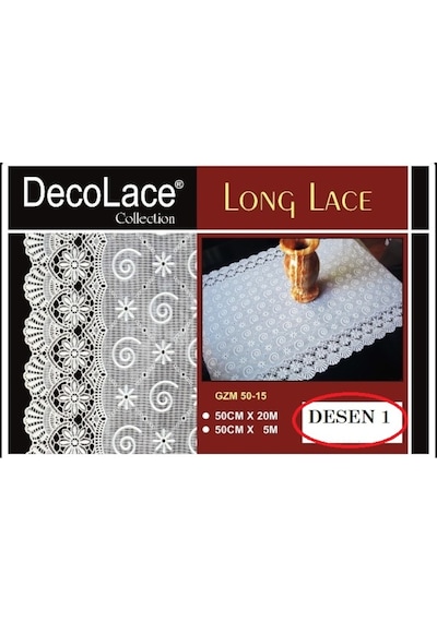 PVC Dantel Buzdolabı ve Dolap Çekmece Raf Sehpa Örtüsü En:50 CM