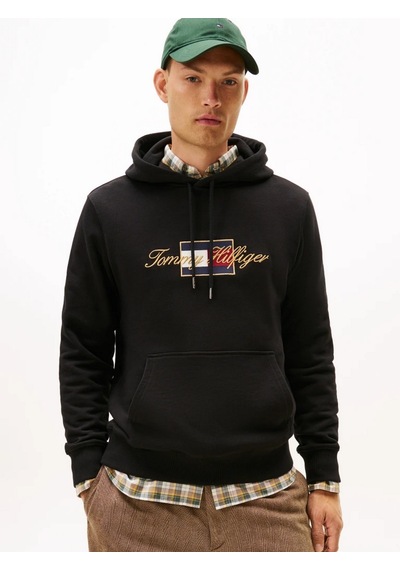 Tommy Hilfiger Mw0mw41502 Icon Gold Erkek Sweatshirt Siyah