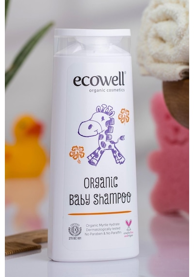 Ecowell Bebek Saç & Vücut Şampuanı Set Organik & Vegan Sertifikalı - Parabensiz Doğal Konak Önleyici 2x300 Ml