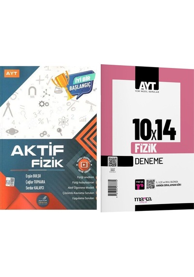 Aktif Öğrenme Ayt Fizik 0 Dan Başlayanlara Ve Marka Deneme Seti 2 Kitap