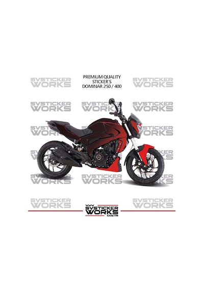 Bajaj Dominar 250-400 Uyumlu Kaplama Sticker Çift Renk Motor Kaplama Modeli Hazır Kit Yüksek Kalite 96031418