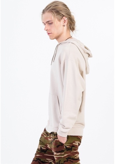 Jahr Marc Krem Rengi Büyük Beden Erkek Kapüşonlu Sweatshirt