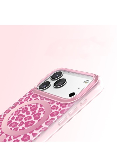 İphone 17 Pro Max Uyumlu Kılıf M-safe Şarj Özellikli Zore Paris Veyro Tpu Kapak Pembe