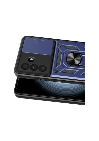 Samsung Galaxy A37 5g Pars Lens Yüzüklü Silikon - Lacivert 0.2M-Çok Renkli